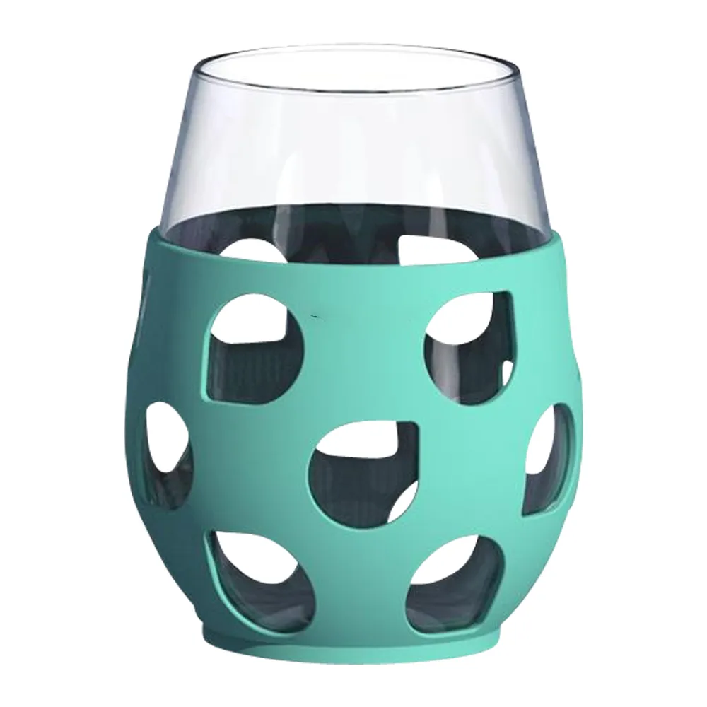 Stemless Wine Glass with Silicone Sleeve 4