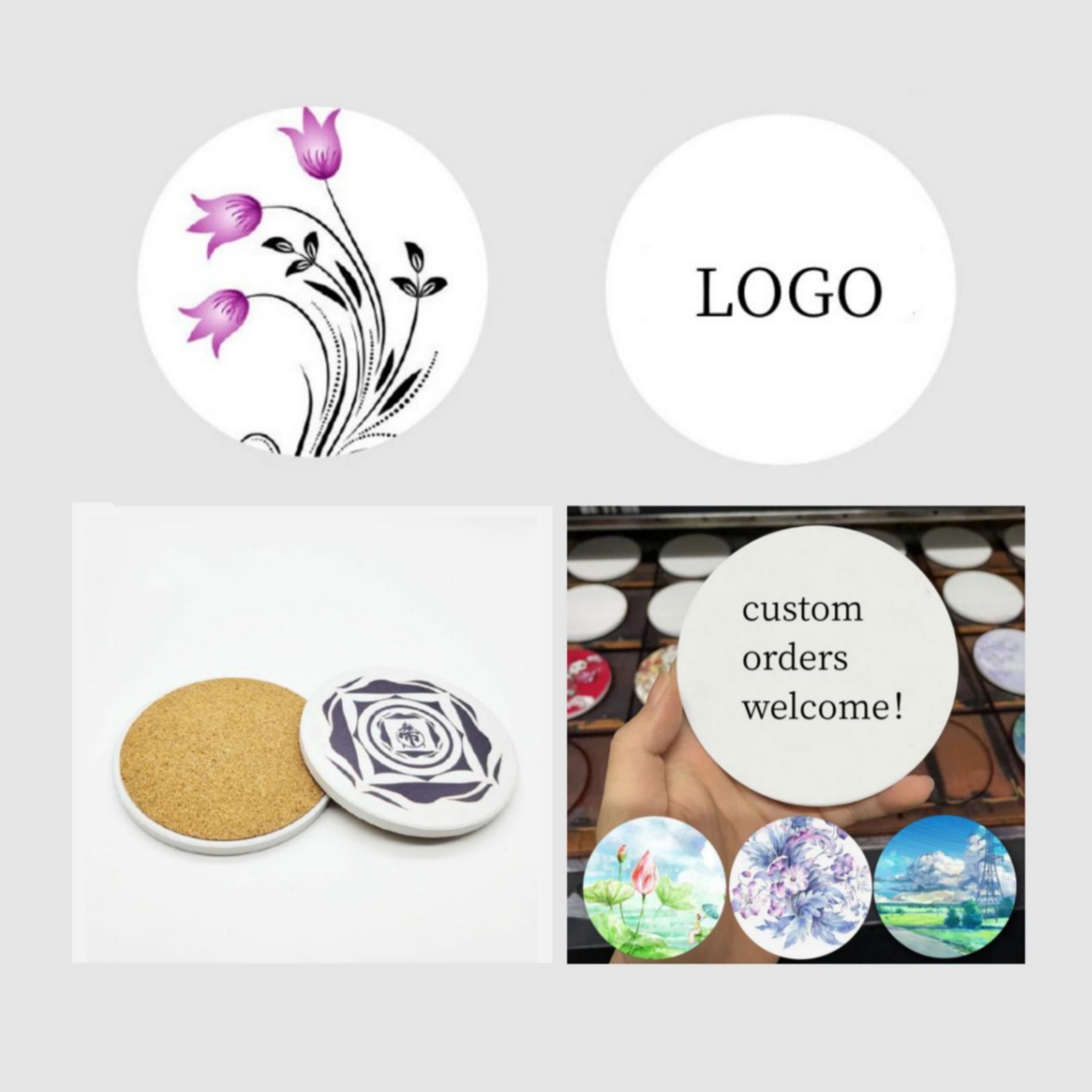 Round Diatomite Cups Coaster for Drinks Absorbent 2