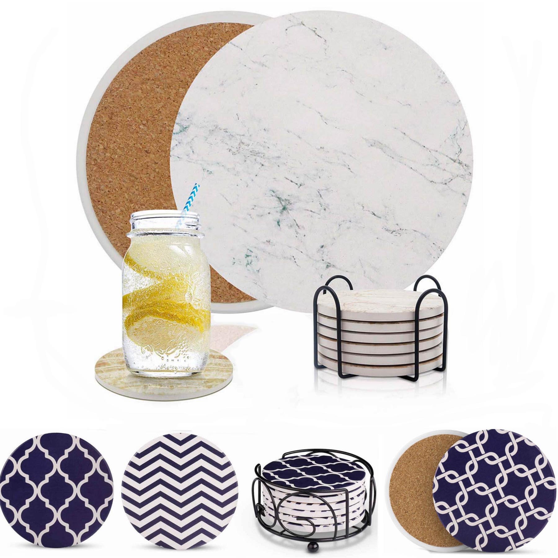 Ceramic Absorbent Cork Coaster/Cup Holder 2