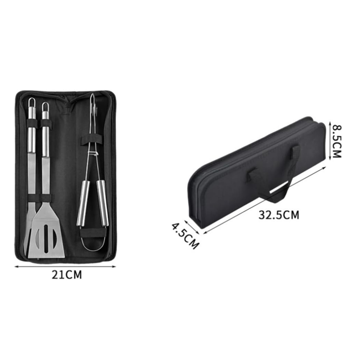 3 Piece Stainless Steel BBQ Tool Set with Carry Case 5
