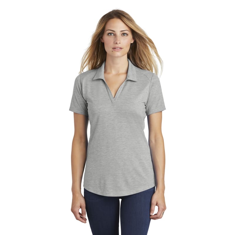 Sport-Tek Women's PosiCharge Tri-Blend Wicking Polo. 2