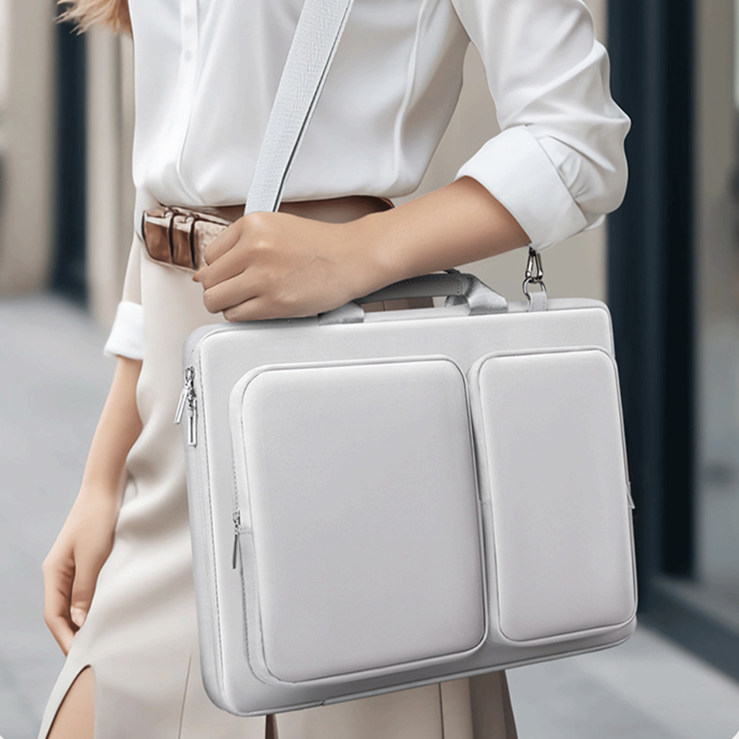 15.6 inch Portable Oxford Laptop Briefcase messenger Bag 11