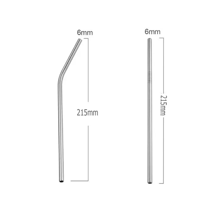 Rush Service 3 in 1 Reusable Stainless steel straw set 3