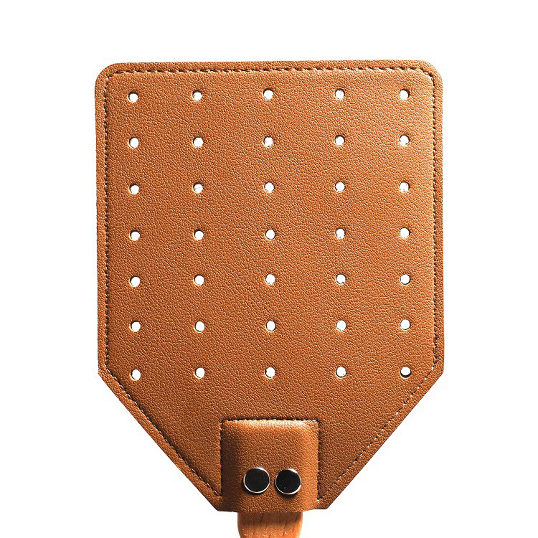 Heavy-Duty Leather Fly Swatter with Wooden Handle 1