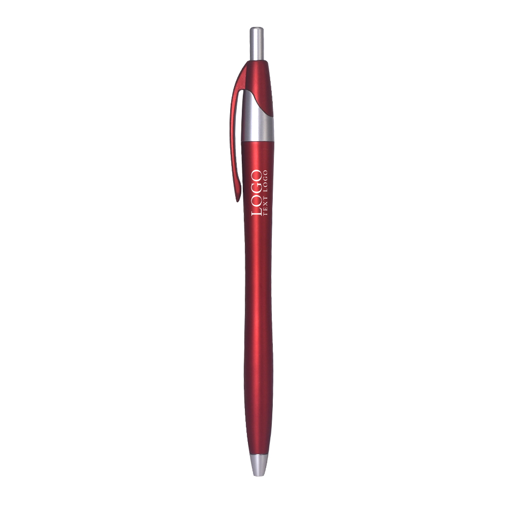 Plastic Ballpoint Click Pen with Metallic Accent 3