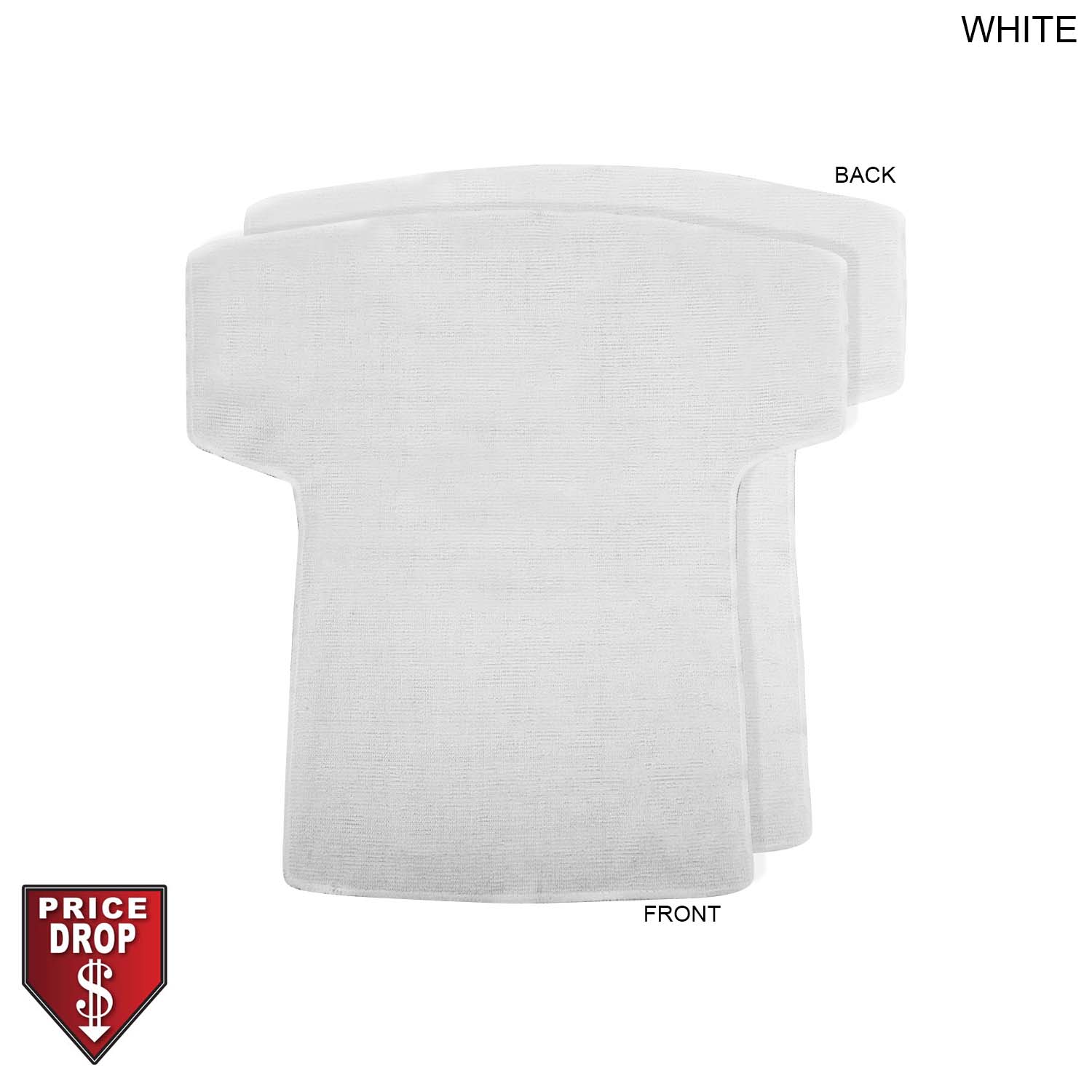 White Jersey Shape Microfiber Dri-Lite Terry Keepsake Towel, 18x17, Blank Only 2