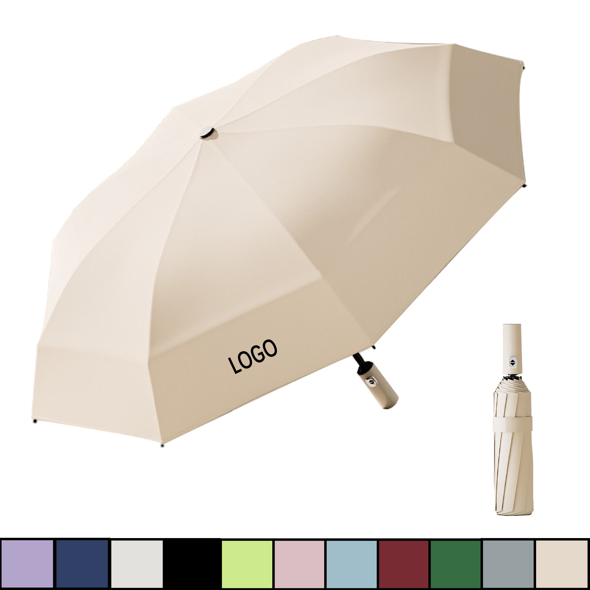 MOQ20 38" Auto Open Folding Golf Umbrella 2