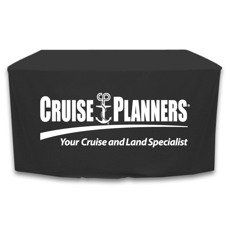 4 ft. x 24 in. Fitted PolyKnit Table Cover (One Color Logo) 12