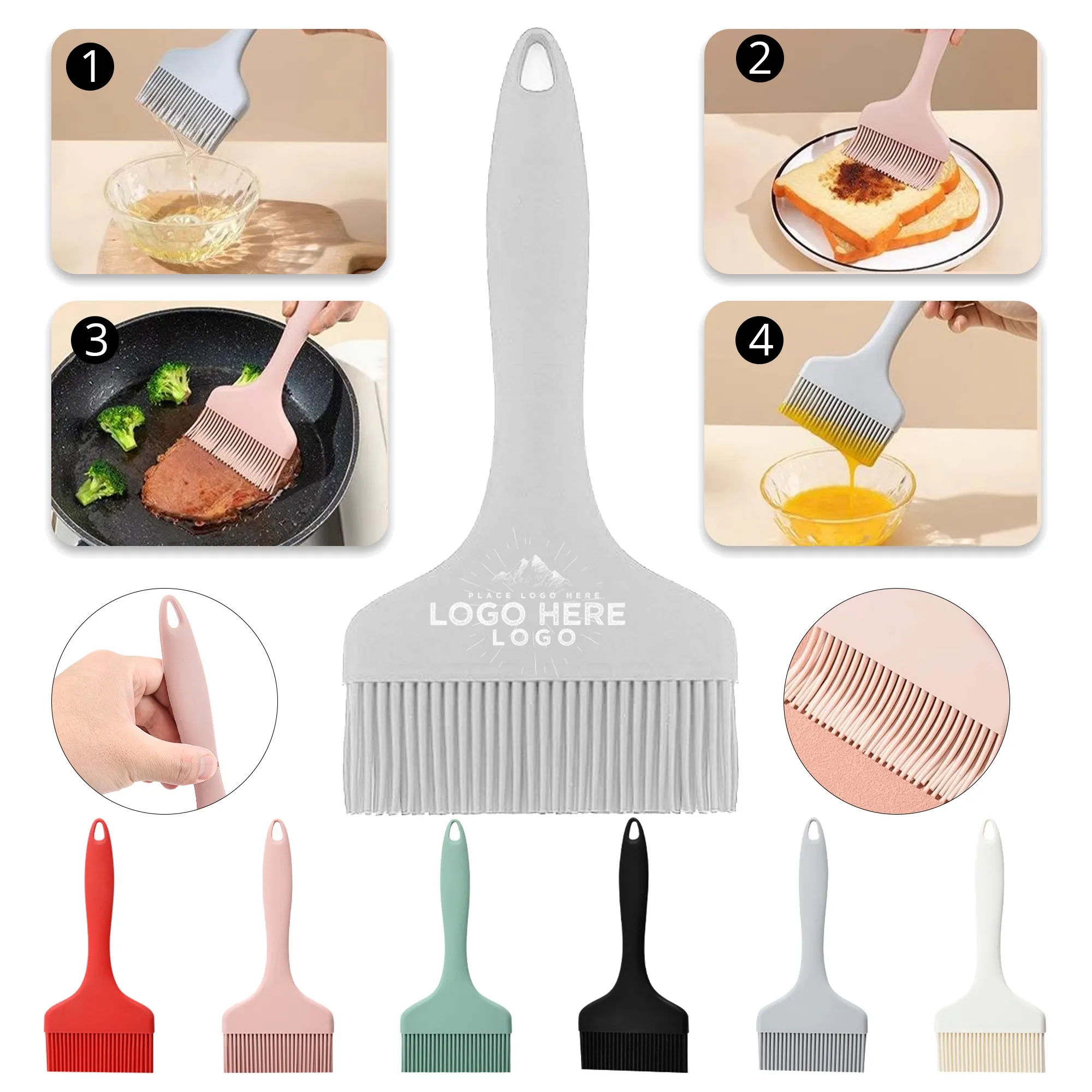 Large Silicone Pastry Basting Brush 6