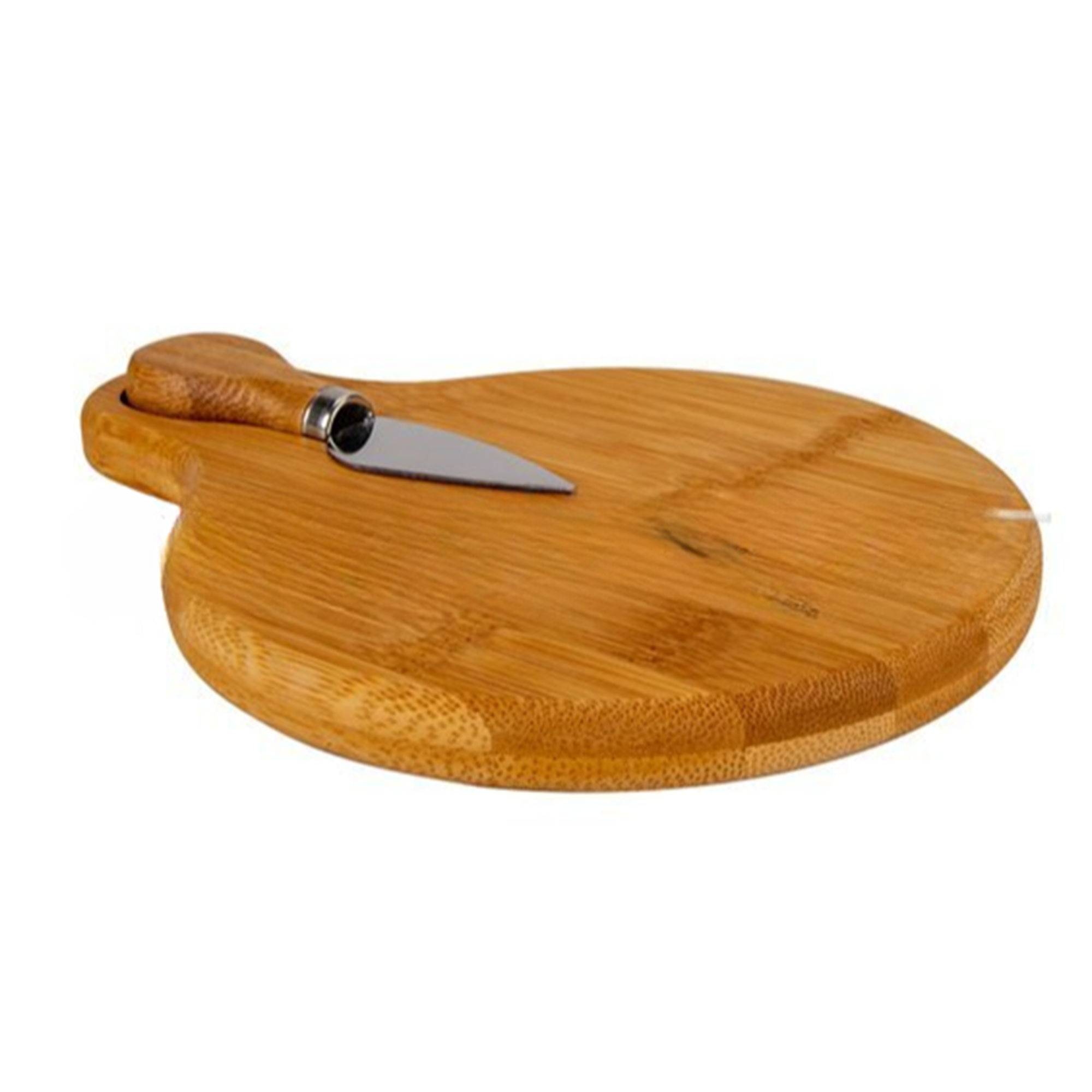 Small Bamboo Cutting Board w/ Cheese Knife 5