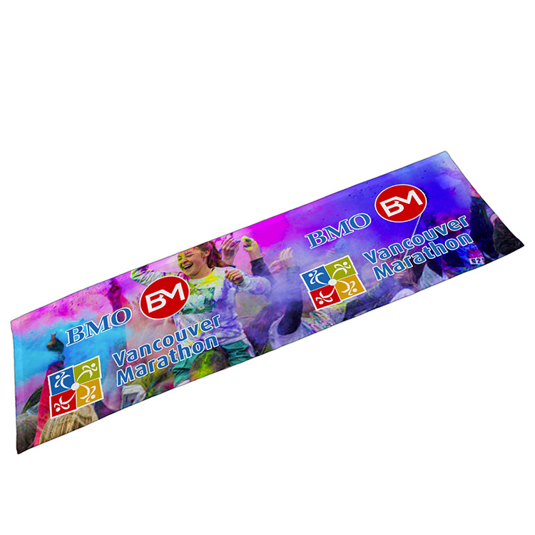 "THE DENALI RAINIER XTRA" - 12" W x 36" H Full Color Sublimation Recycled RPET Cooling Towel 11
