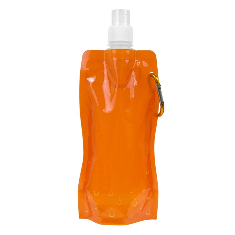 "Roll Up" 18 oz Foldable and Reusable Water Bottle with Matching Carabiner 42