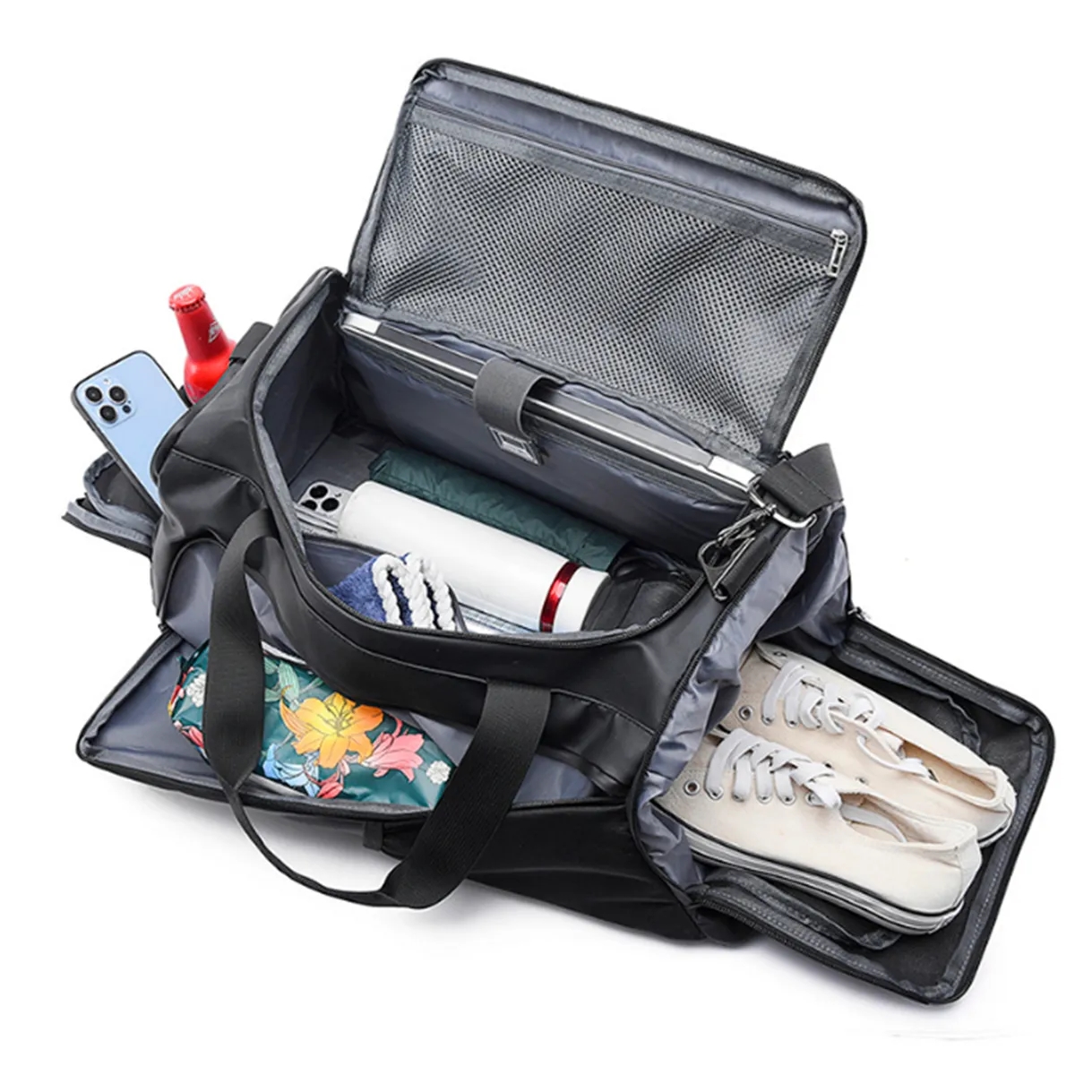 45L Gym Duffle Bag Waterproof Sports Travel Weekender 1