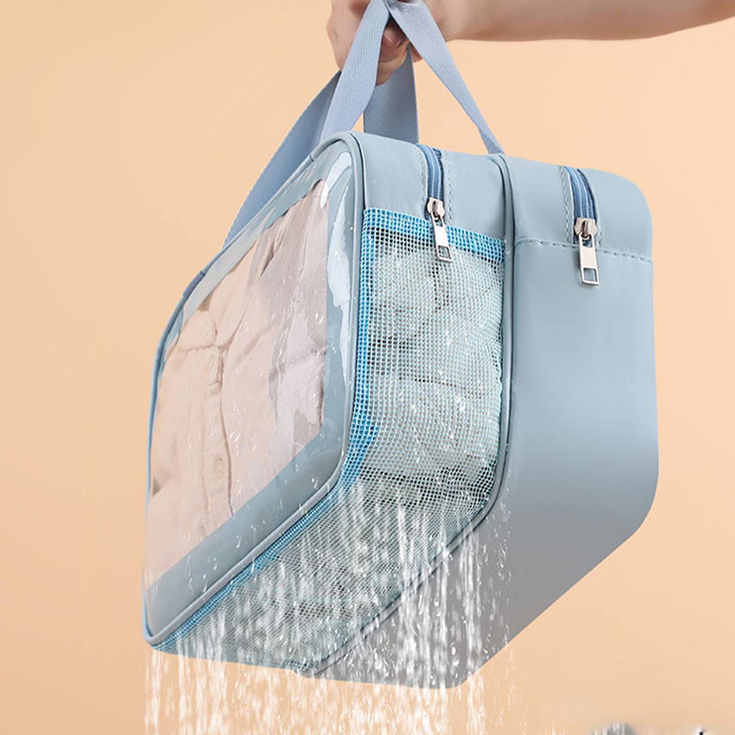 Large Double Compartments Travel Toiletry Bag 7