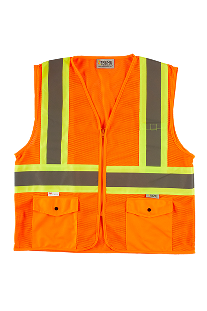 Xtreme Visibility DOT Class 2 Contrast Stripe Zip Vest