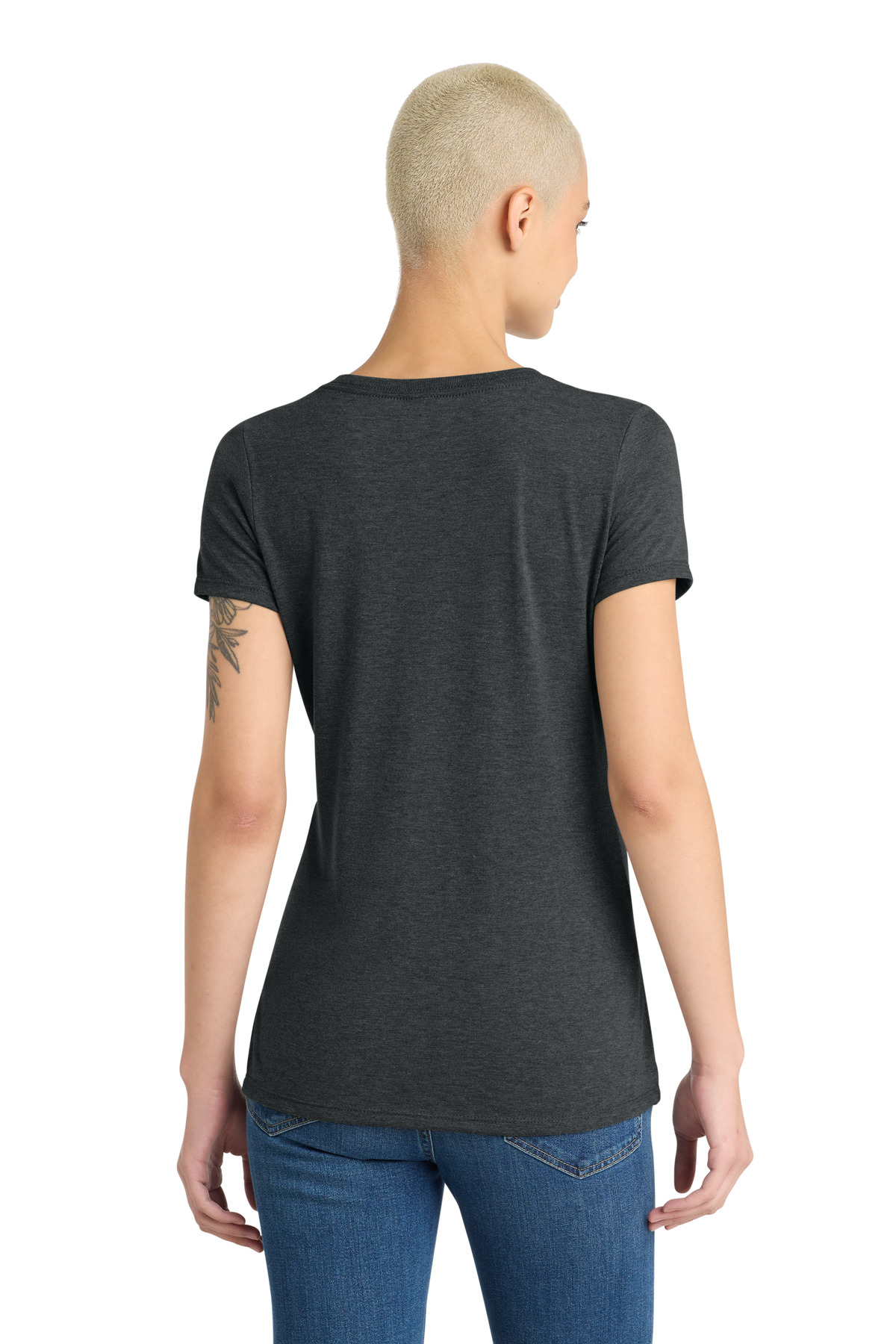 District Women's Perfect Tri V-Neck Tee. DM1350L 116