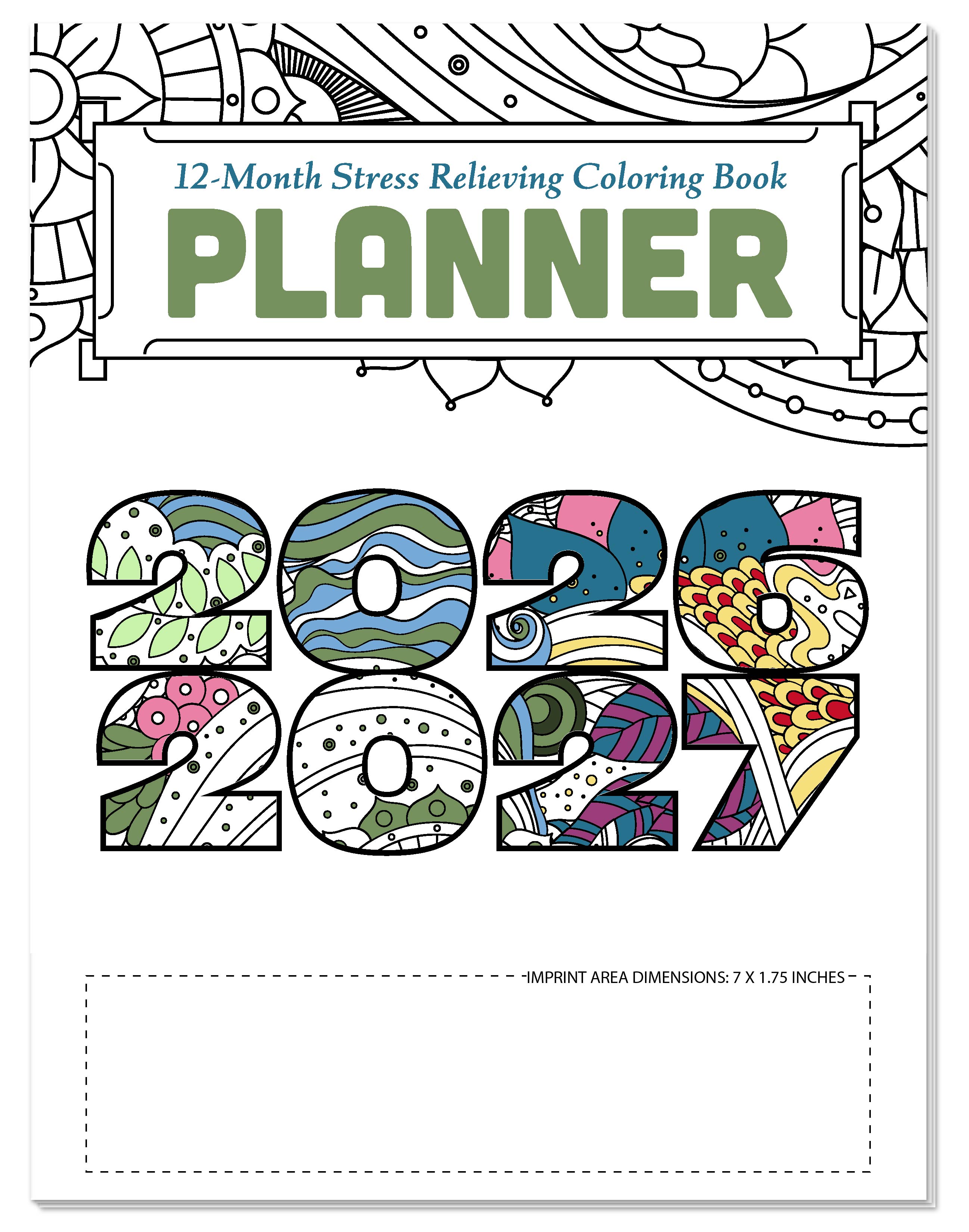 COLORING PLANNER - Adult Coloring Monthly Planner 5