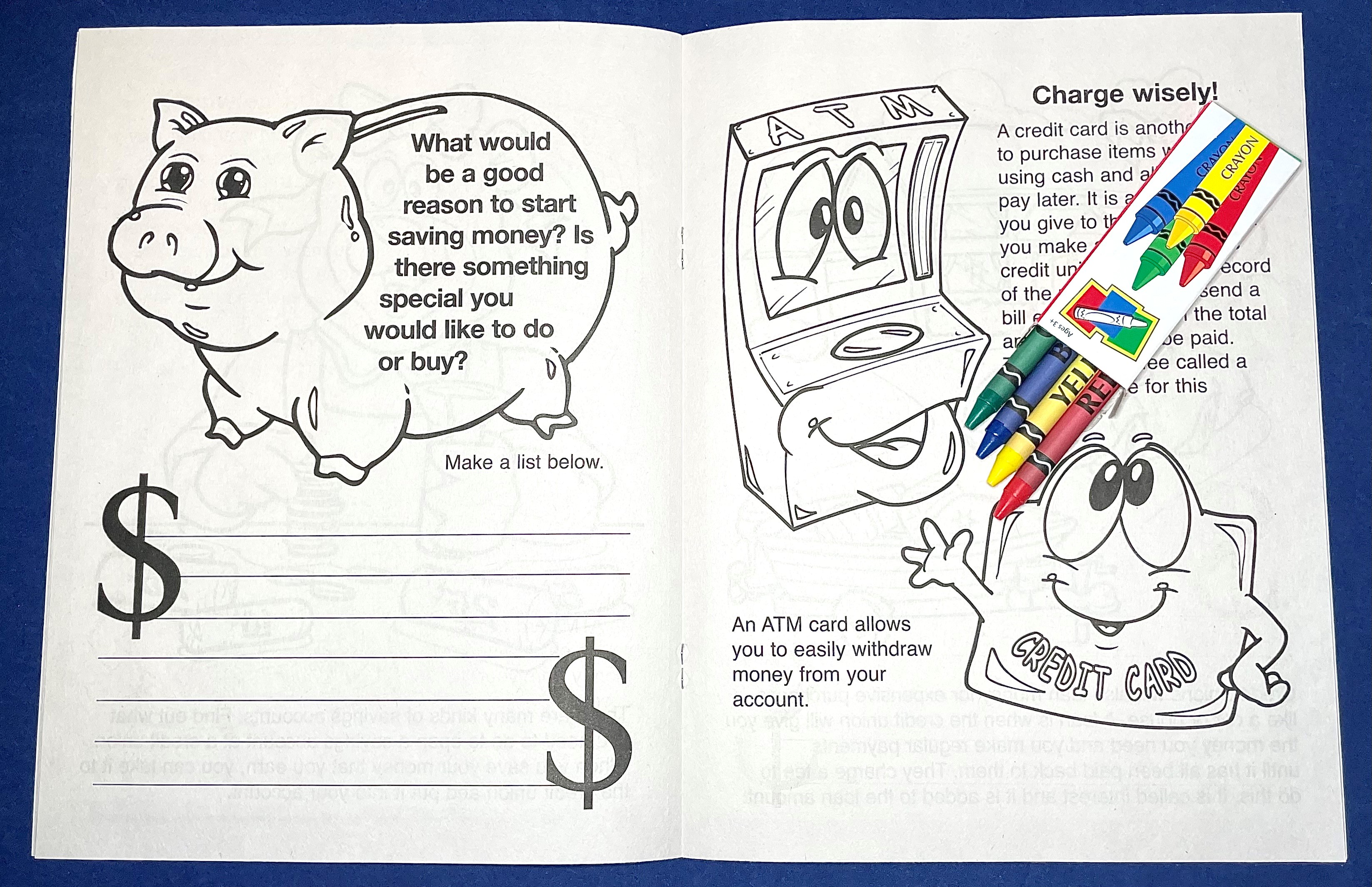COLORING SET - A Trip to the Credit Union Coloring Book Fun Pack 3