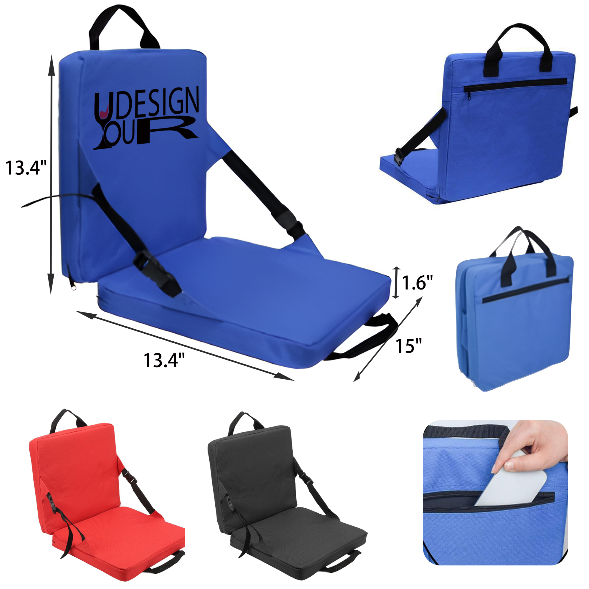 MOQ 10 PCS Comfortable Folding Stadium Seat Cushion 4