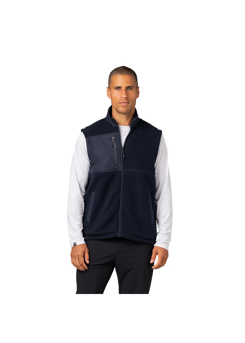 Storm Creek Men's Warm Up Colorblock Sherpa Fleece Vest 3