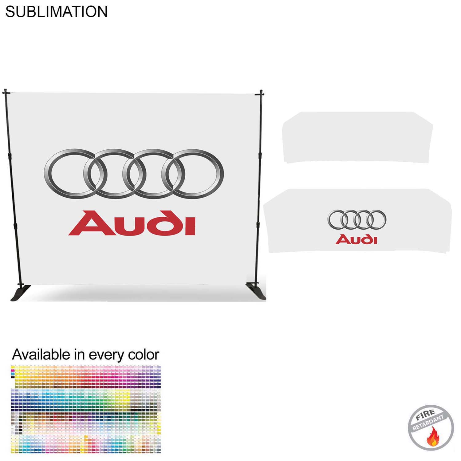 24Hr Express Ship- Tradeshow Booth Package 10' Expanding Display & 8' Sublimated PREMIUMTablecloth 3