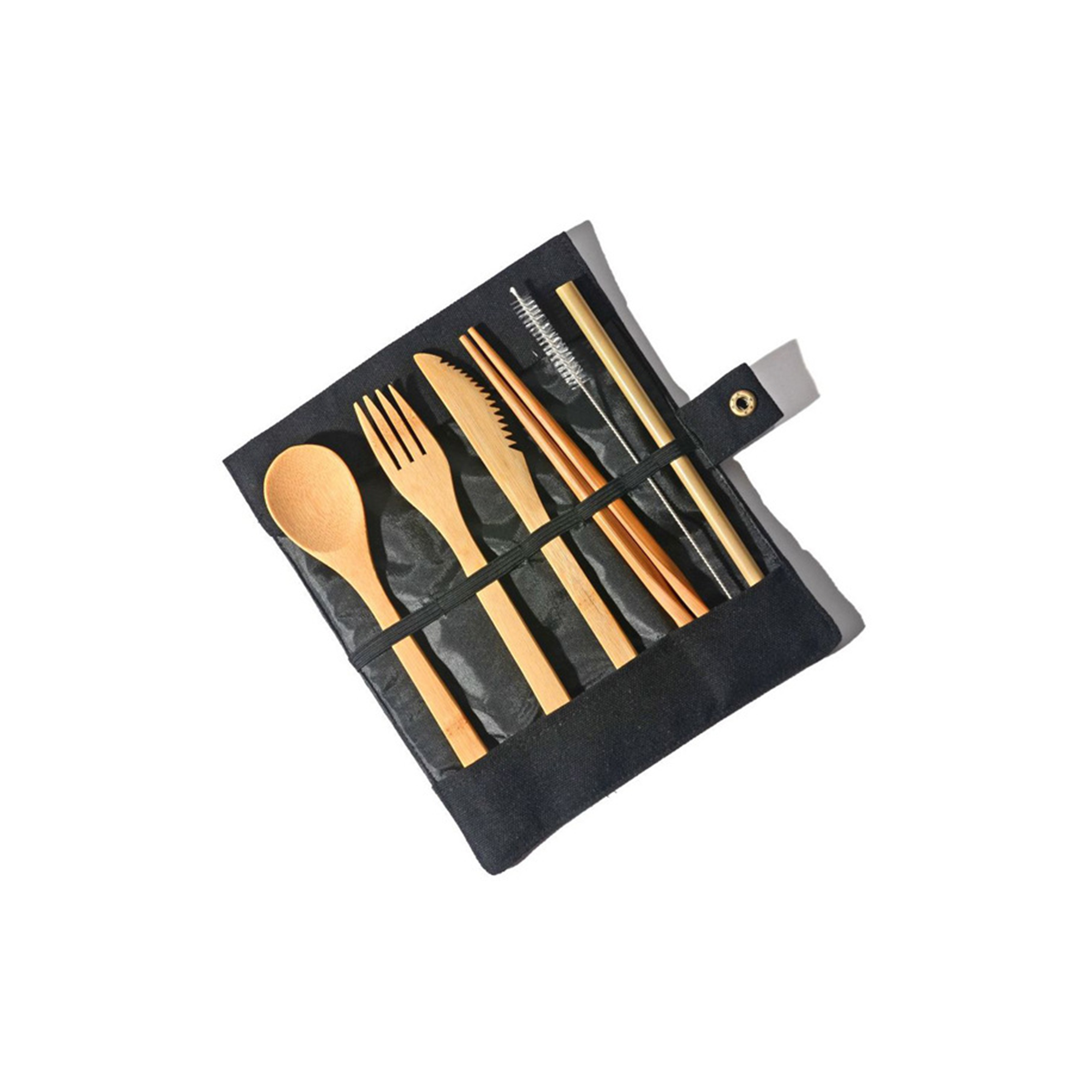 Bamboo Tableware Six Piece Set With Pouch 4