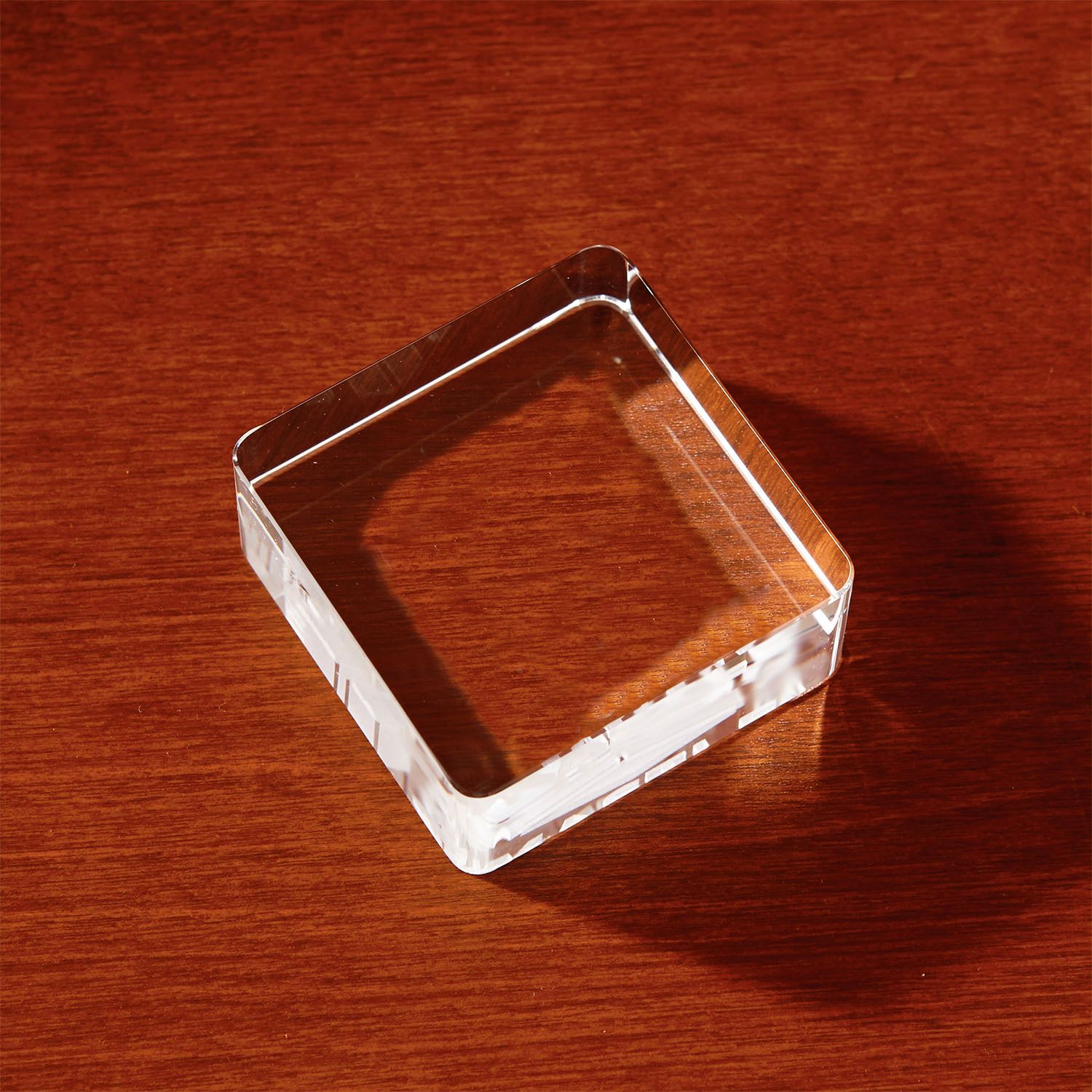 3D Crystal Square Paperweight - Large 2