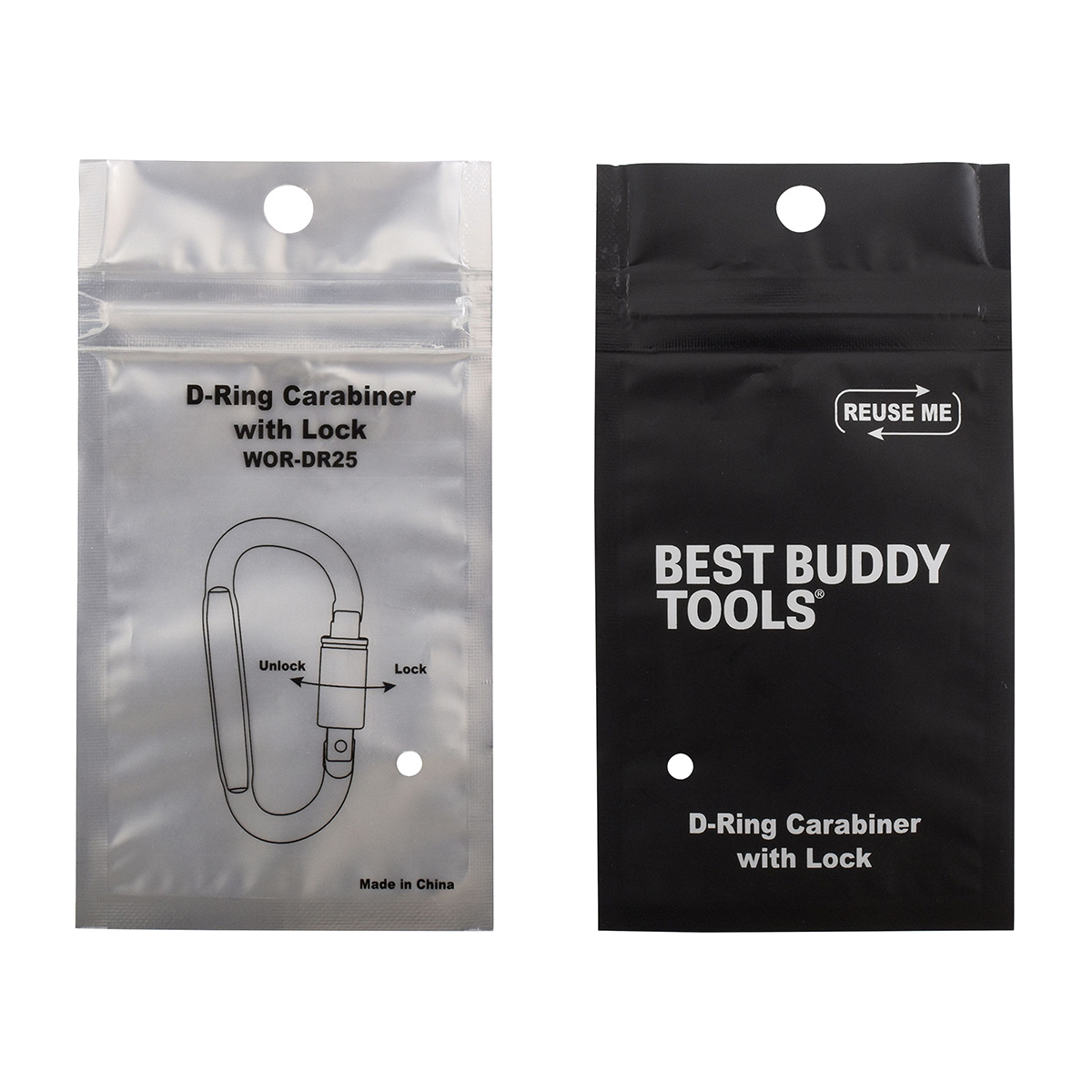 Best Buddy Tools ® D-Ring Carabiner with Lock 12