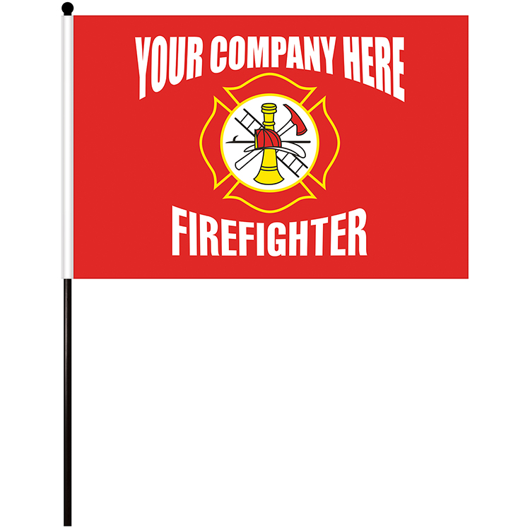 12" x 18" Firefighter Stick Flag 2