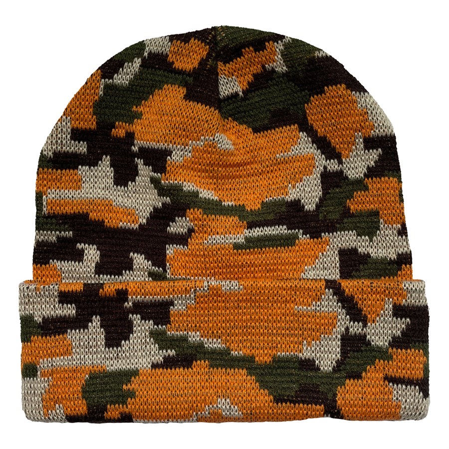 Camo Pattern Cuffed Beanie with Custom Logo - 100% Acrylic 12