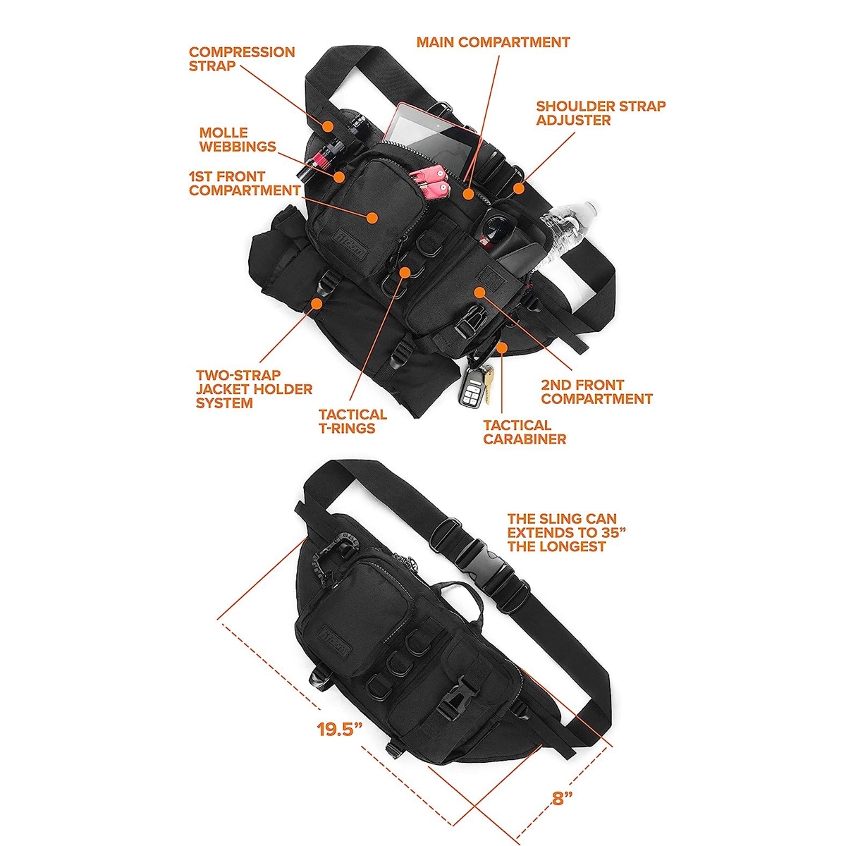 Tactical Inspired Large Fanny Pack 3