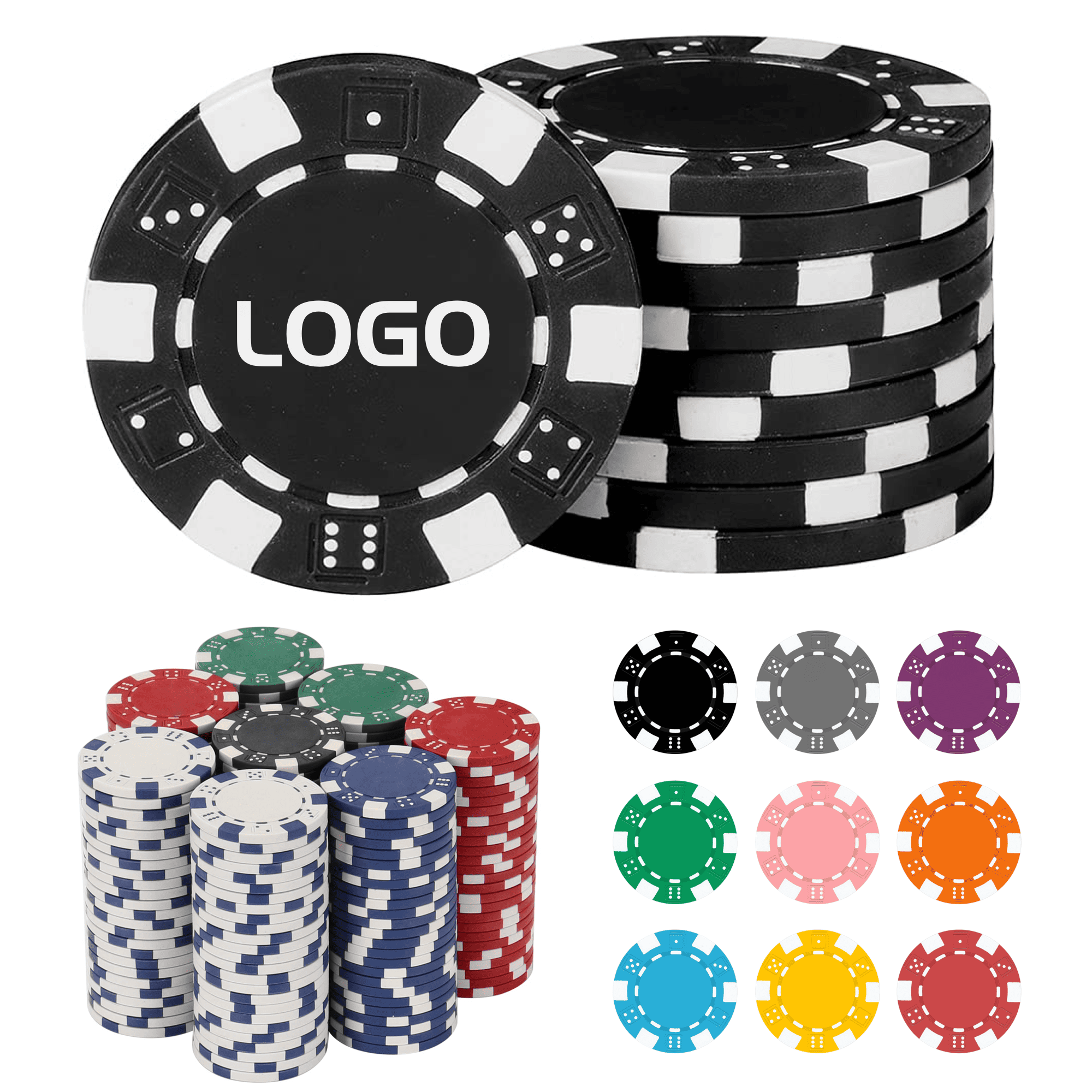 Smooth Finish Plastic Poker Chips 2