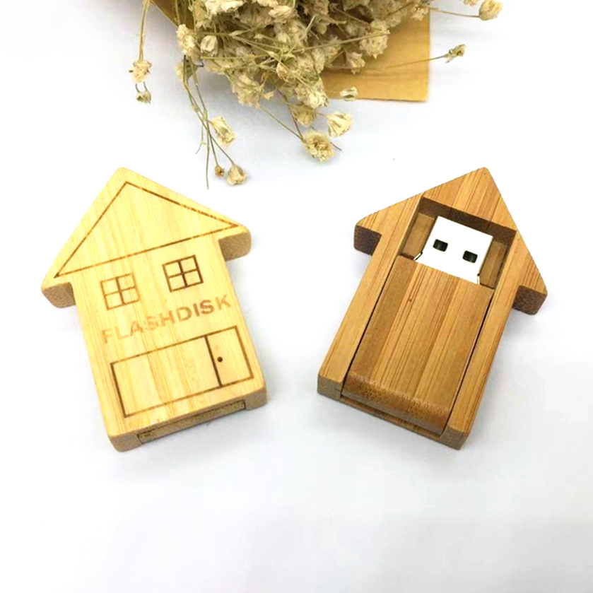 Wooden Mini House USB Flash Disk 2