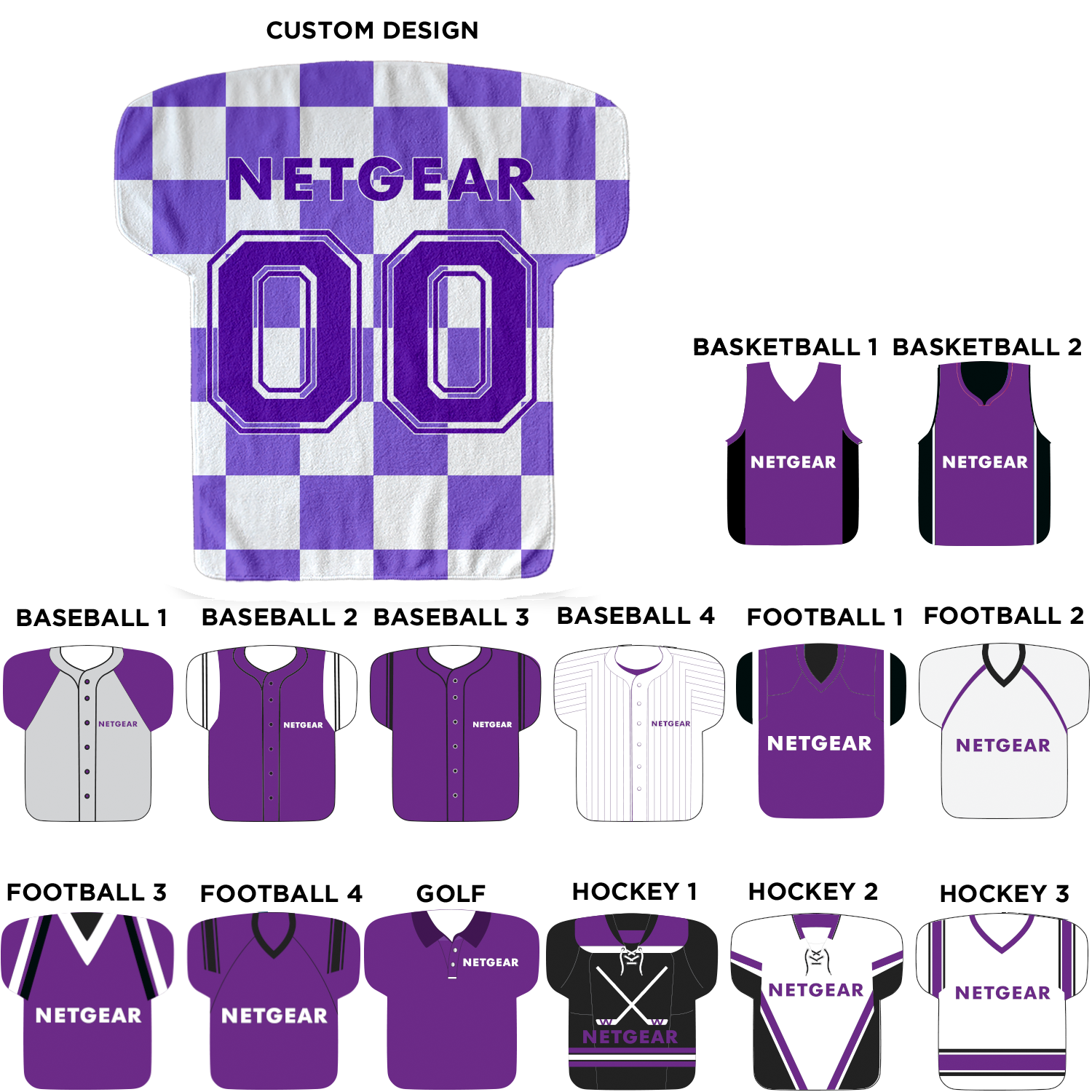 22" X 23" Jersey Shaped Fitness Towel 1