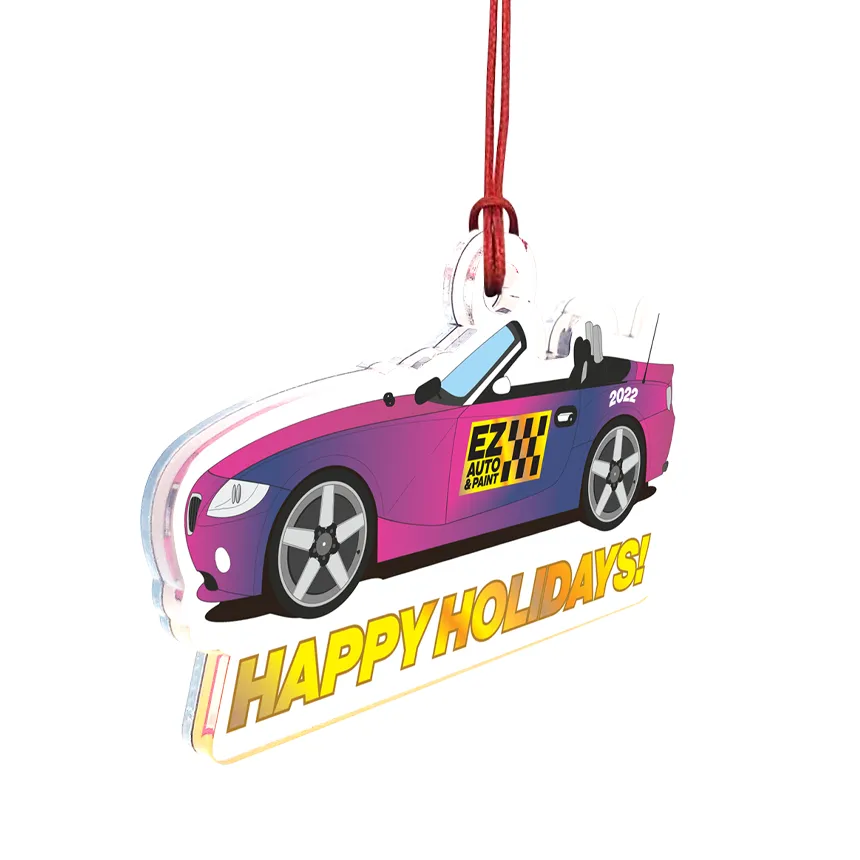 Full Color Acrylic Ornament Custom Shape 1