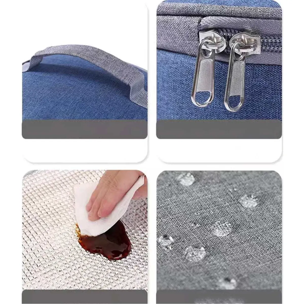 Cylindrical Insulated Waterproof Large Portable Lunch Bag 2