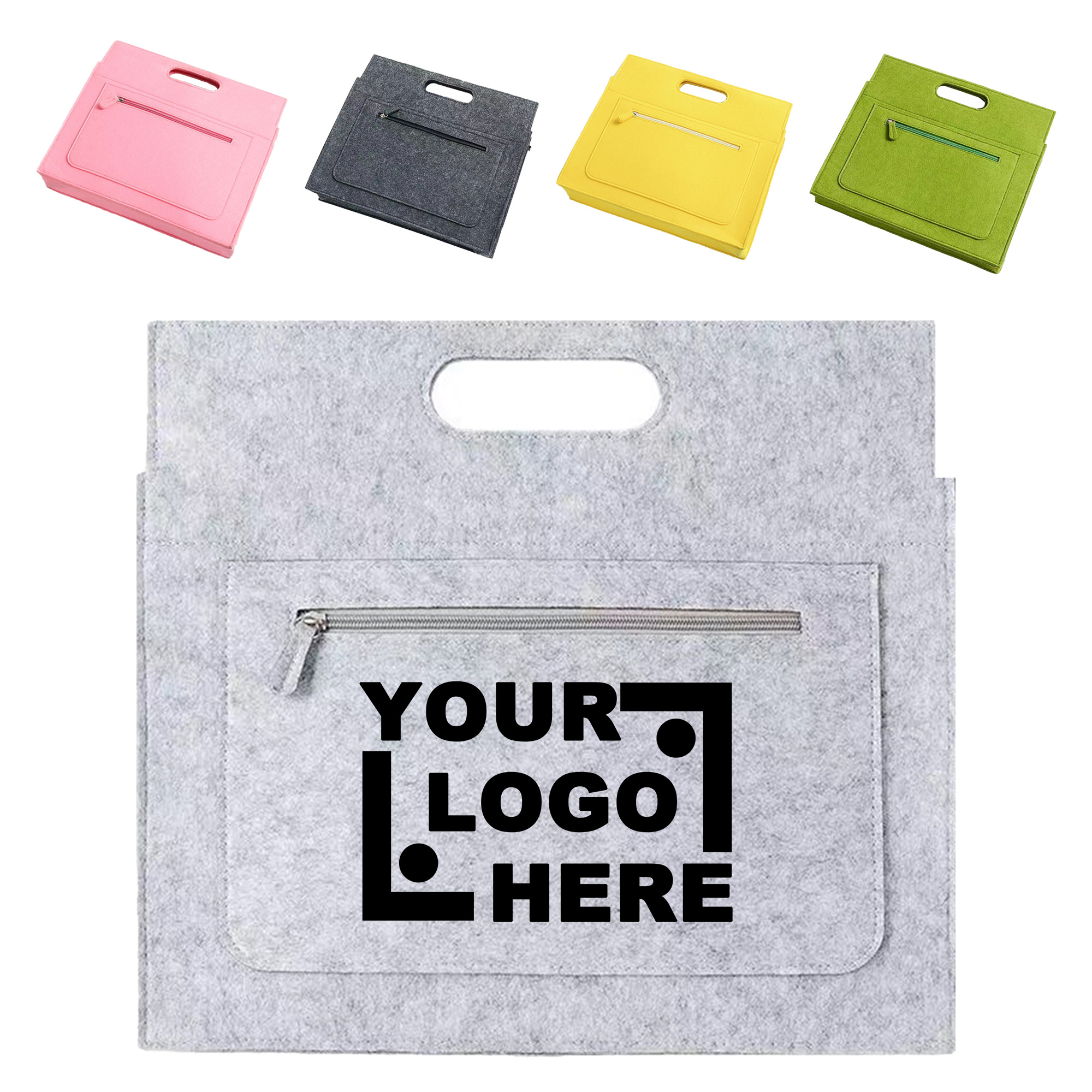 Felt File Carrying Bag, custom tote bag with logo imprint 2