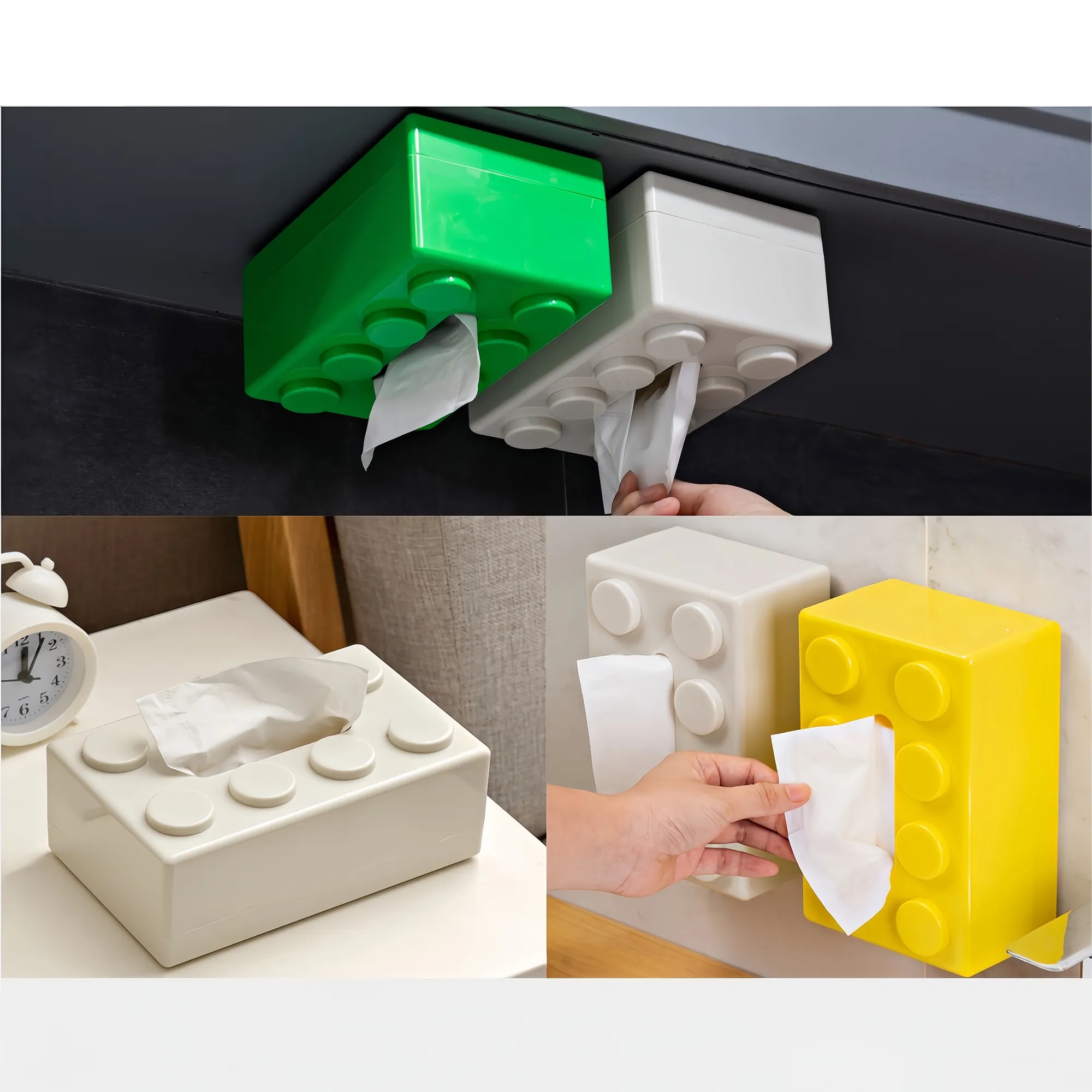 ABS Building Block Tissue Box Organizer 3