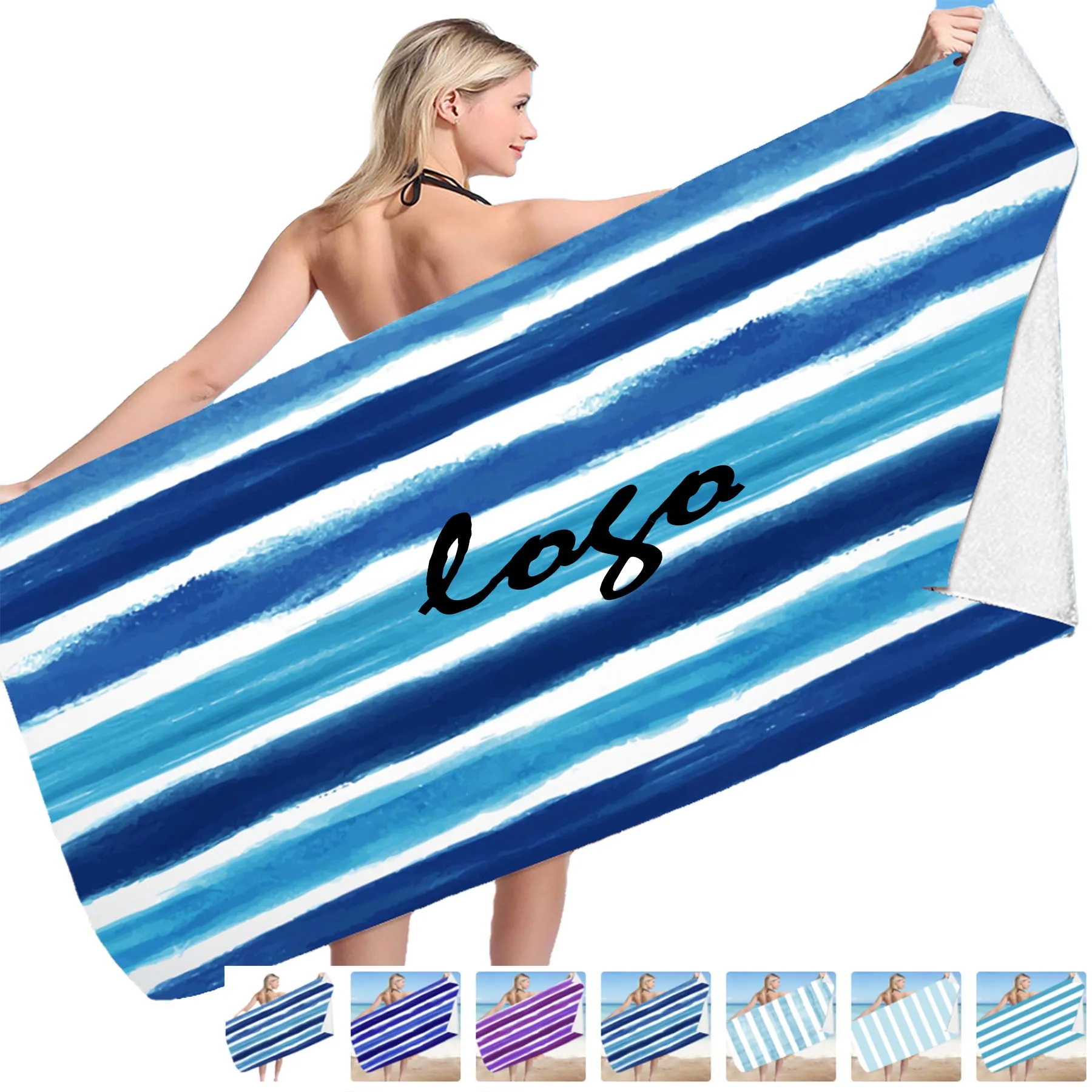 Microfiber Striped Beach Towel 2