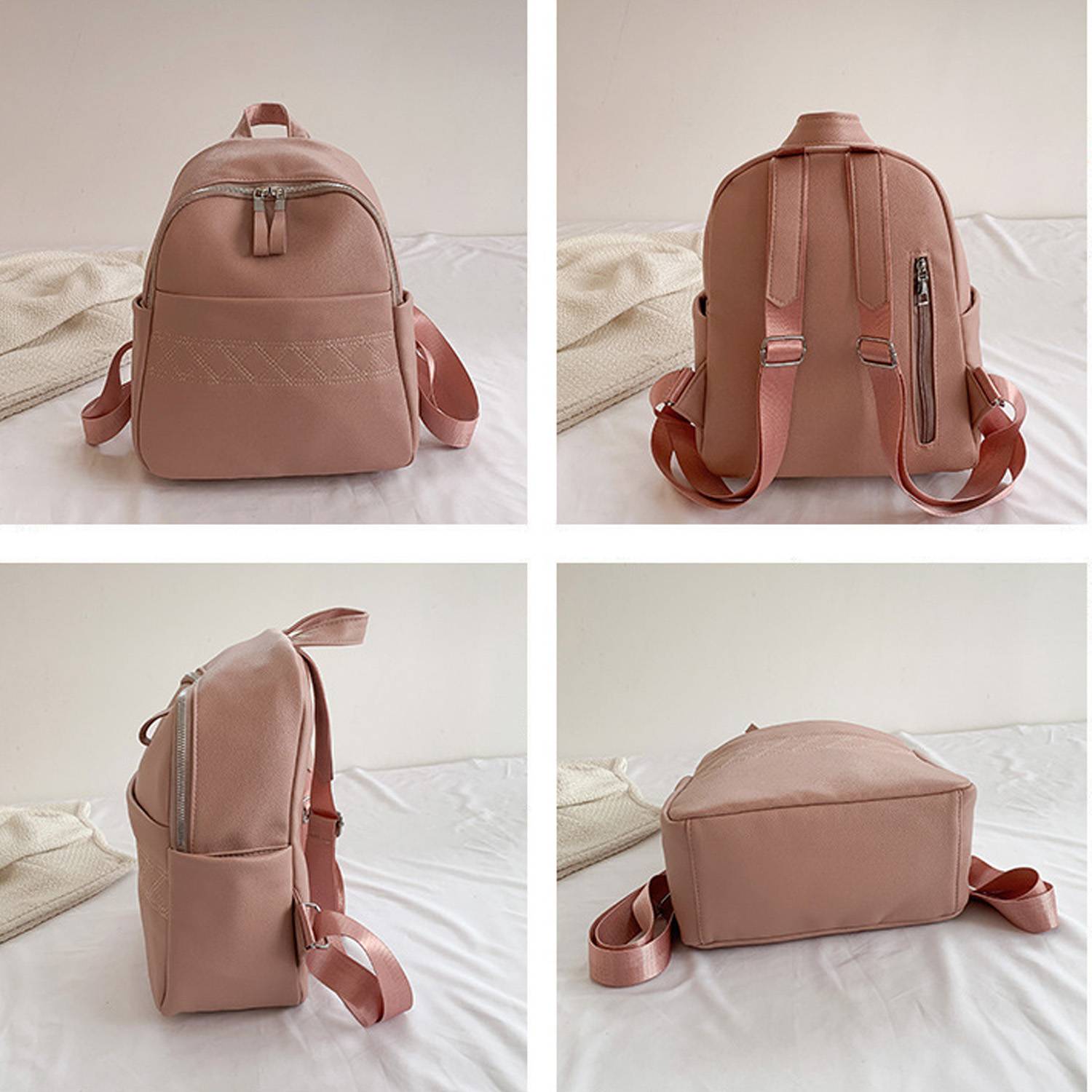 PU leather durable backpack 7