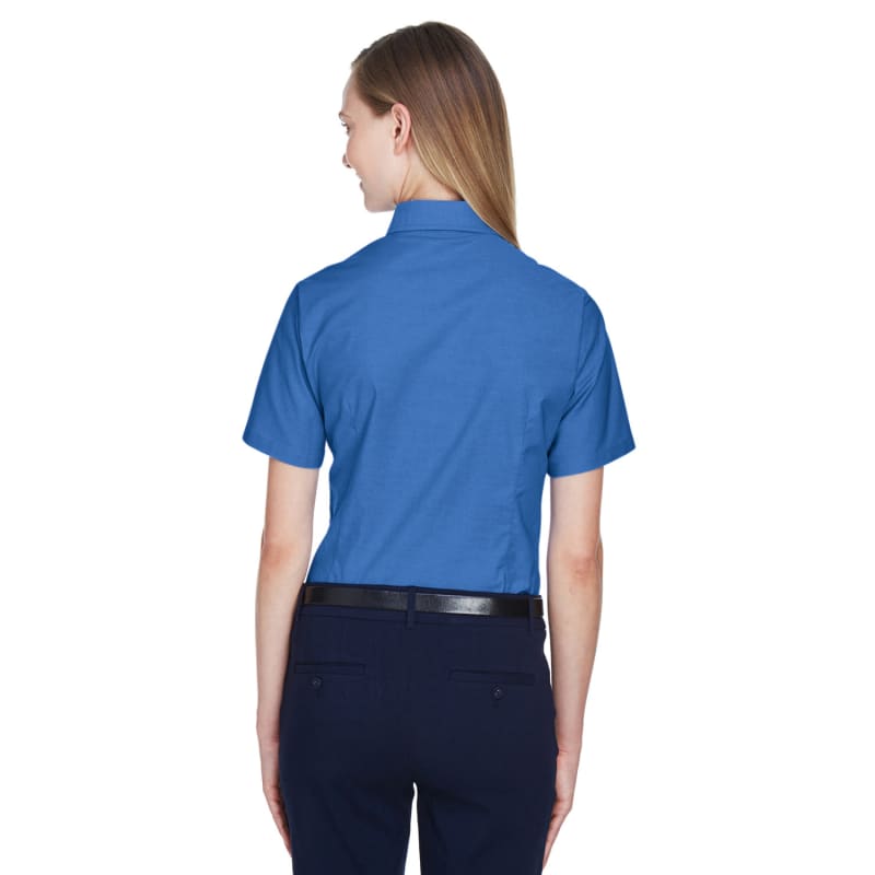 Harriton Ladies' Short-Sleeve Oxford With Stain-Release 3