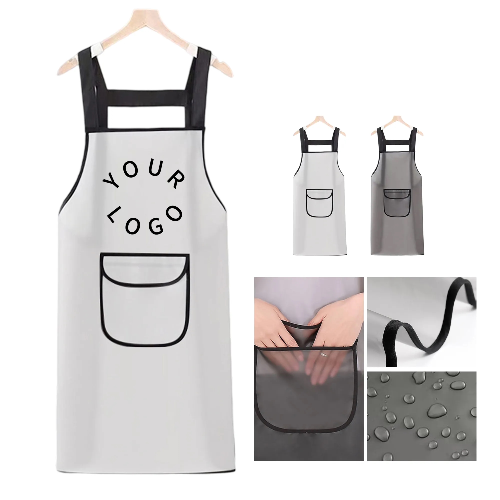Clear Apron with Pockets 2