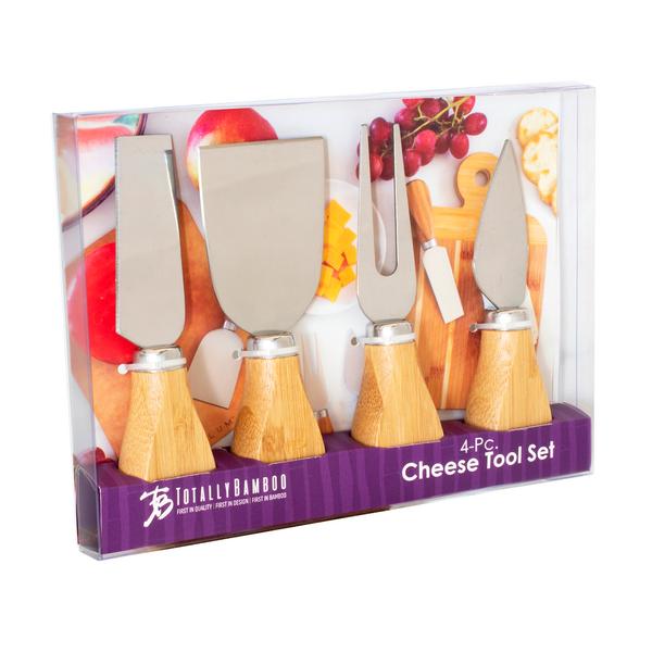 4- Piece Bamboo Cheese Tool Set 12