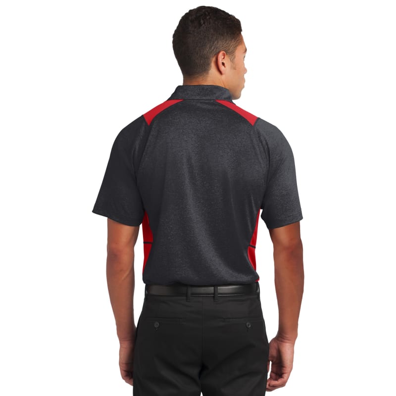 Sport-Tek Heather Colorblock Contender Polo. 45
