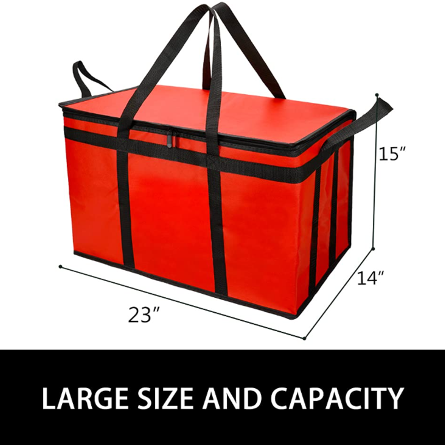 77L Insulated Non-Woven Food Delivery Bag w/ Custom Logo 6