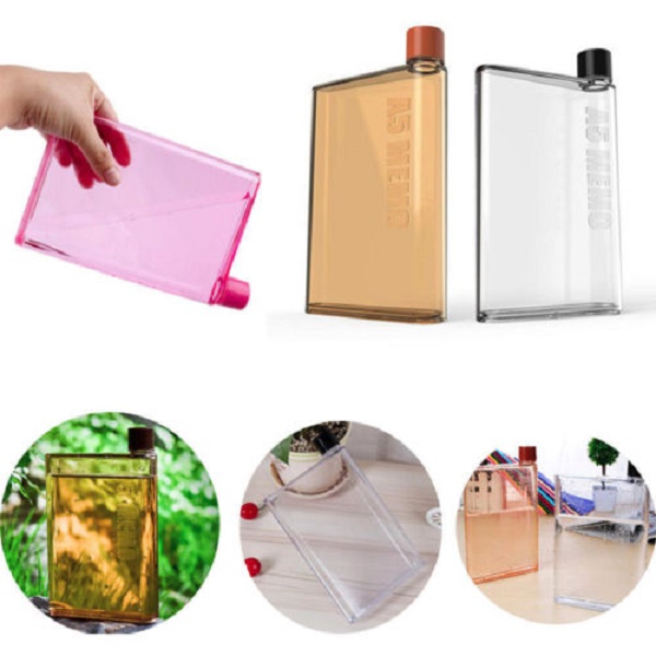 A5 Notebook Flat Plastic Water Bottle 14 oz 8