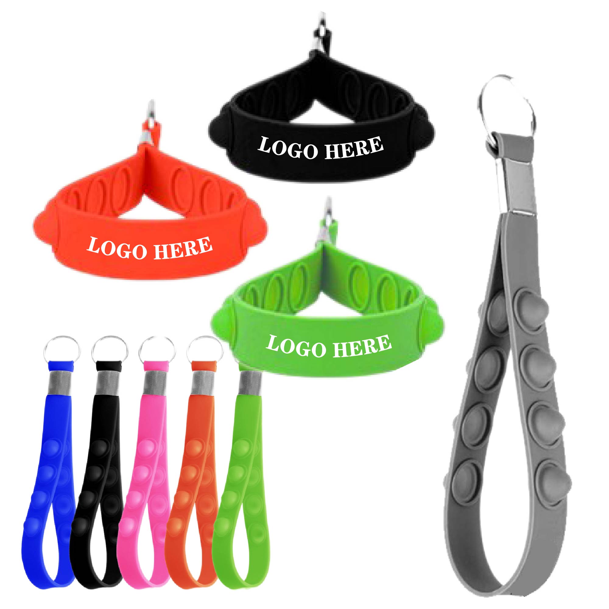 Decompression Silicone Wristband Keychain 2
