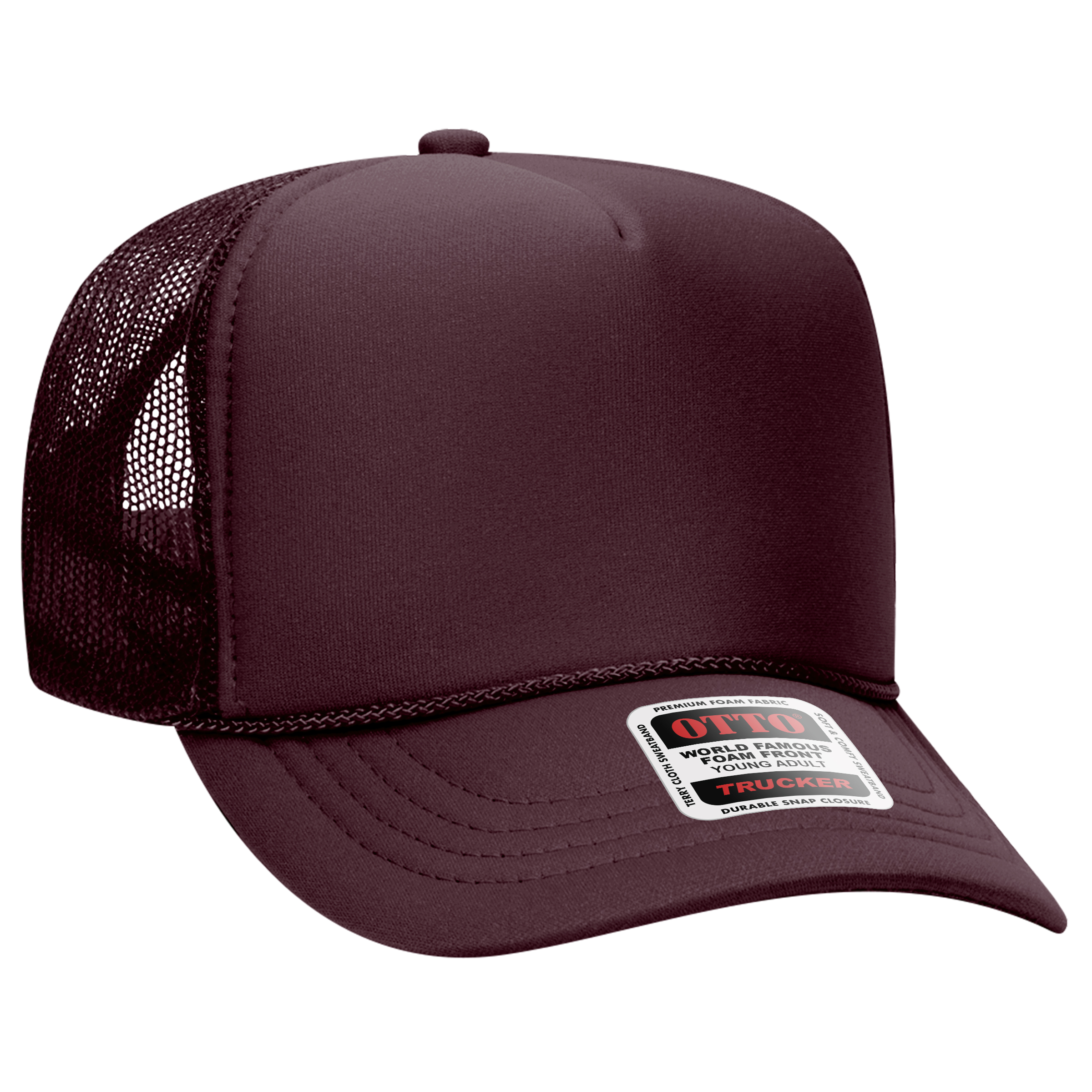 OTTO CAP® 5 Panel High Crown Mesh Back Trucker Hat 27