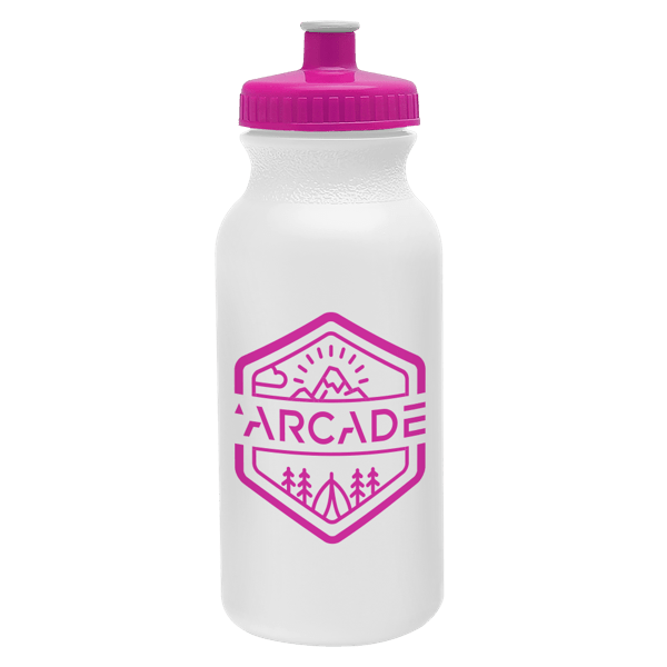 Circuit 20oz Bike Bottle - White w/Push-Pull Lid 74