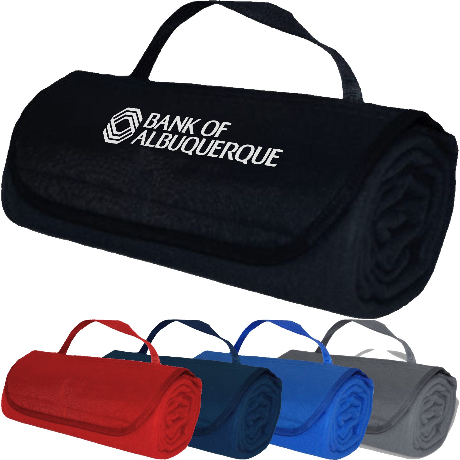 47"x53" Custom Embroidered Fleece Roll-Up Blanket 2